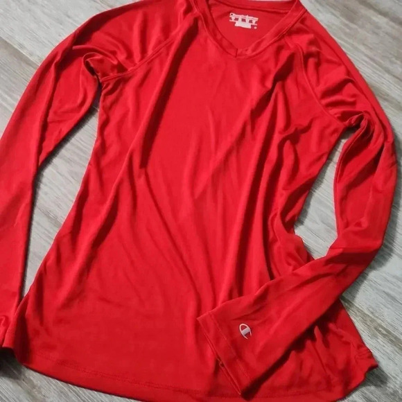 Champion Tops - Champion Performance Silky Layering V-Neck Long Sleeve Tee